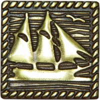 Bronzová dekorace Classic Frigate, 5x5 cm