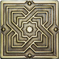 Bronzová dekorace Classic Barcelona, 7,5x7,5 cm