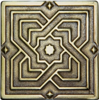 Bronzová dekorace Classic Barcelona, 7,5x7,5 cm